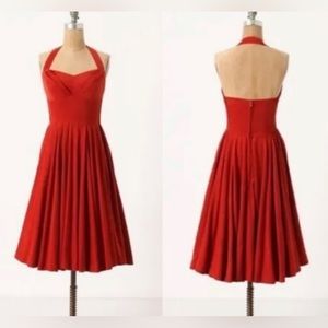 Anthropologie- vintage girls from savoy line Anthropologie halter dress